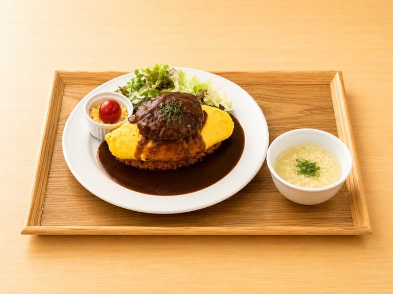 ハンバーグデミグラスオムライス